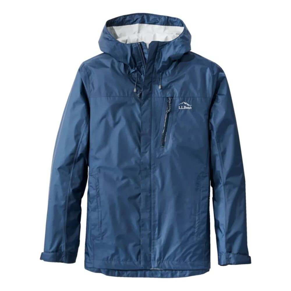 L.L.Bean Trail Model Hooded Rain Jacket L Waterproof Lightweight Packable Shell